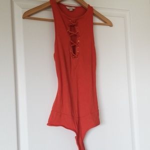 Guess lace up bodysuit